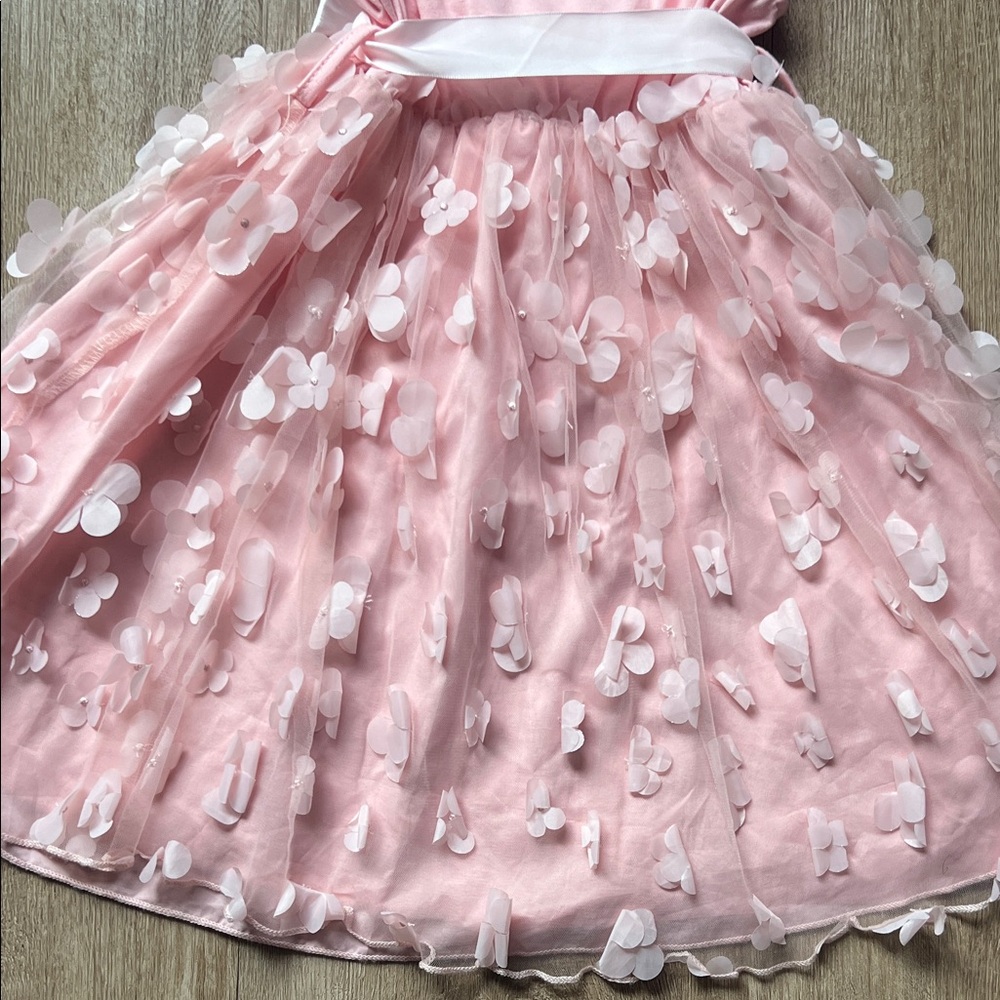 Sanrio Cinnamoroll Pink Dress with Floral Details Size 5-6 - Picture 11 of 13